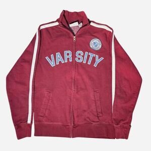 Y2K Maroon Aeropostale "Varsity" Zip-Up